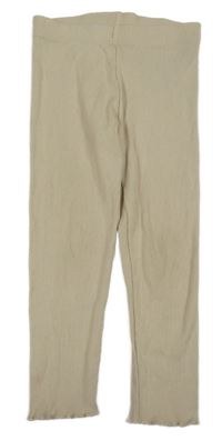 Béžové rebrované legíny Next