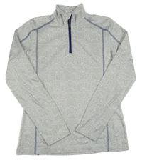 Sivá vzorovaná športová funkčná mikina