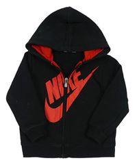 Čierna prepínaci mikina s kapucňou Nike