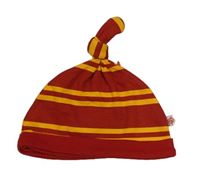 Bordó-žlutá pruhovaná čepice - Harry Potter