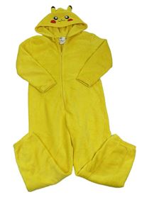 Žlutá chlupatá kombinéza a kapucí - Pikachu H&M