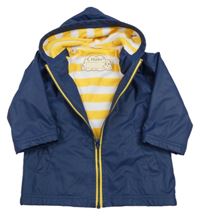 Tmavomodrá nepromokavá jarná bunda s kapucňou Hatley