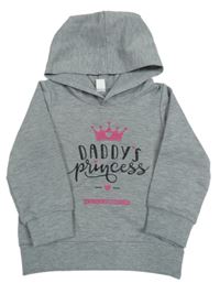 Sivá mikina s nápisom a kapucňou