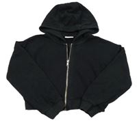Čierna prepínaci crop mikina s kapucňou Matalan