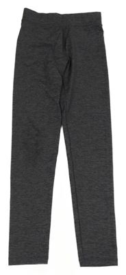 Tmavošedé melírované sportovní legíny