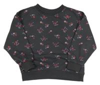 Tmavosivá mikina s kvietkami Dopodopo