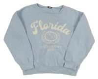 Svetlomodrá mikina s nápisom