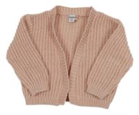 Svetloružový svetrový cardigan