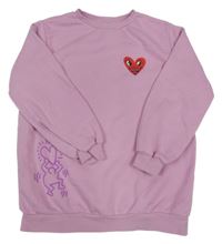 Růžová mikina - Keith Harring H&M