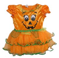 Kockovaným - Oranžové šaty s tekvicou
