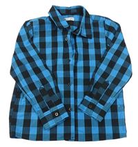 Čierno-azurová kockovaná košeľa M&S