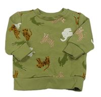 Khaki mikina so zvieratkami Primark