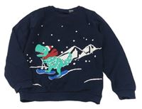 Tmavomodrá mikina s dinosaurom Lupilu