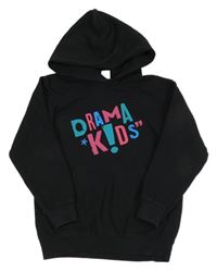 Čierna mikina s nápisom a kapucňou Fruit of the Loom
