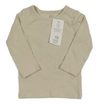 Nové - Béžové žebrované triko F&F