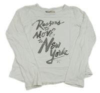 Bílé triko s nápisem a korálky Garcia