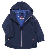 Tmavomodrá šusťáková jarní bunda s kapucí Next