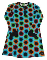 Tyrkysové šaty s bodkami Vilervalla