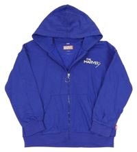 Kobaltově modrá propínací mikina The Marvels s kapucňou M&S