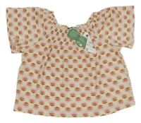 Nové - Smetanová crop halenka se vzorem C&A