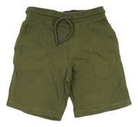 Khaki teplákové kraťasy Mango