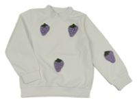 Biela vzorovaná mikina s ostružinami