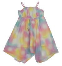 Farebné šifónové asymetrické šaty H&M