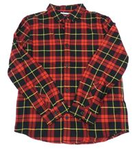 Nové - Červeno-černo-žlutá kostkovaná košile F&F