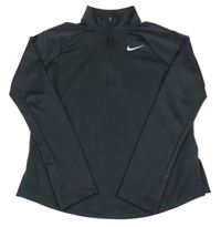 Čierna športová funkčná mikina s logom Nike