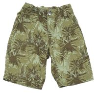 Khaki vzorované plátěné kraťasy Pepperts