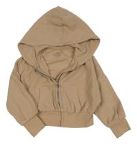Béžová prepínaci crop mikina s kapucňou M&S