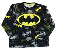 Čierna plyšová pyžamová mikina s Batmanem Matalan