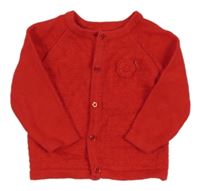 Červený vzorovaný prepínaci sveter s 3D květem Nutmeg