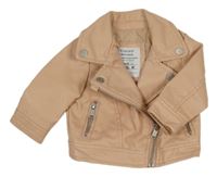 Pudrový koženkový jarní křivák PRIMARK