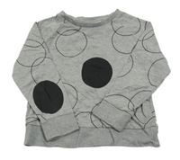 Sivá melírovaná mikina s kruhy a kolečky name it.