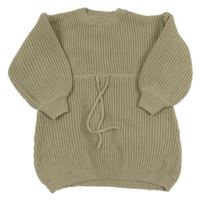 Béžová rebrovaná pletená tunika SHEIN