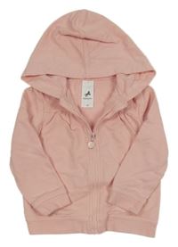 Svetloružová prepínaci mikina s kapucňou C&A