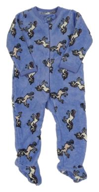 Modrofialová plyšová kombinéza s jednorožci PRIMARK