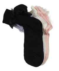 Nové - 5x - Ponožky s organzovým volánkem 