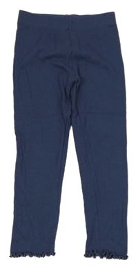 Tmavomodré rebrované legíny PRIMARK