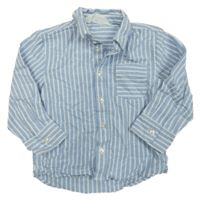 Modro-biela pruhovaná melírovaná košeľa H&M