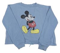 Modrá crop mikina s Mickey H&M