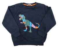 Tmavomodrá mikina s dinosaurom M&S