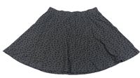 Tmavosivá vzorovaná bavlnená sukňa H&M