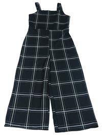 Čierno-biely kockovaný culottes overal M&Co.
