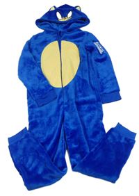 Safírová chlupatá kombinéza s kapucí - Sonic Primark