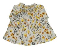 Biela kvetovaná bavlnená šatová tunika zn. Next