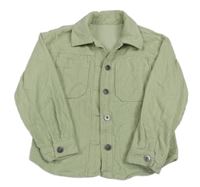 Světlezelená manšestrová košilová bunda Nutmeg