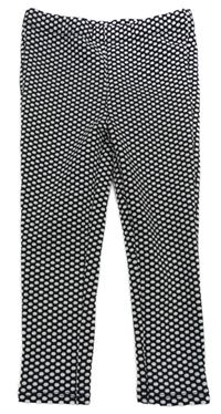 Černo-bílé puntíkaté legíny Charles Vögele