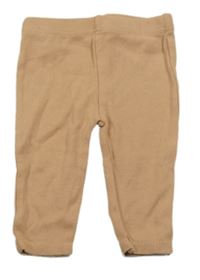 Svetlohnedé rebrované ľahké tepláky